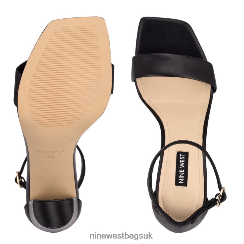 Nine West Marrie Ankle Strap Sandals RFX40B2242 - Nine West Sandals UK Black Leather