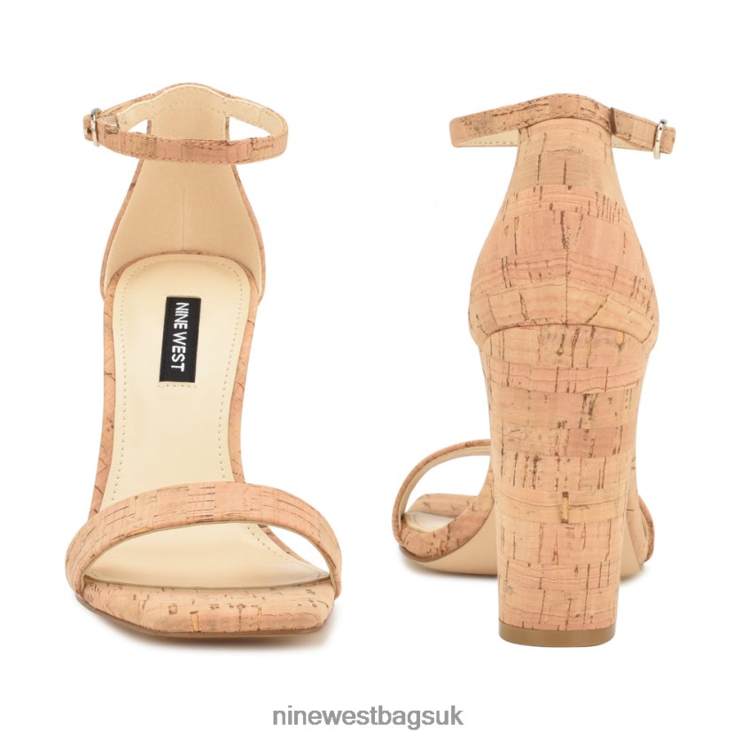 Nine West Marrie Ankle Strap Sandals RFX40B422 - Nine West Sandals UK Natural Cork