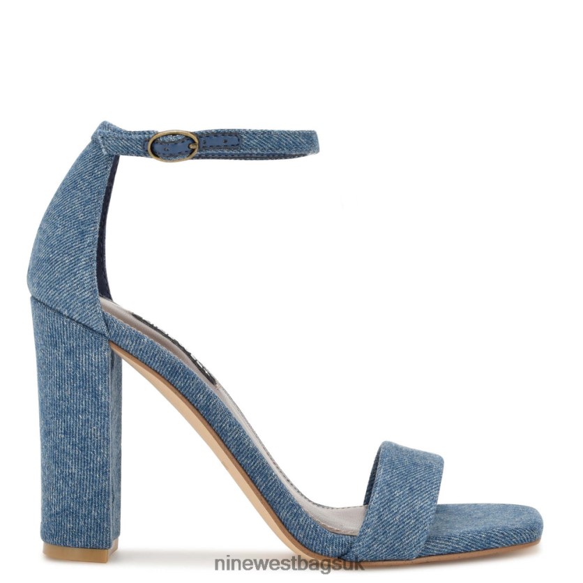 Nine West Marrie Ankle Strap Sandals RFX40B430 - Nine West Sandals UK Blue Denim