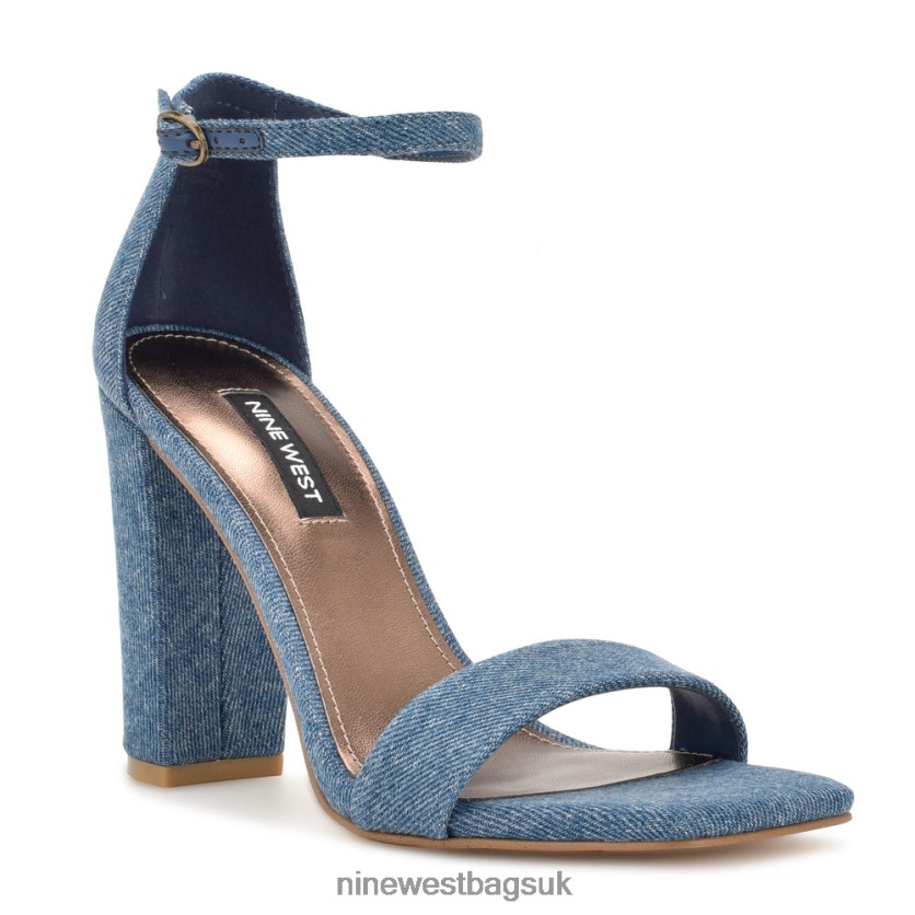Nine West Marrie Ankle Strap Sandals RFX40B430 - Nine West Sandals UK Blue Denim