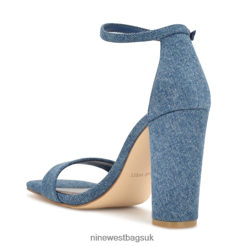 Nine West Marrie Ankle Strap Sandals RFX40B430 - Nine West Sandals UK Blue Denim