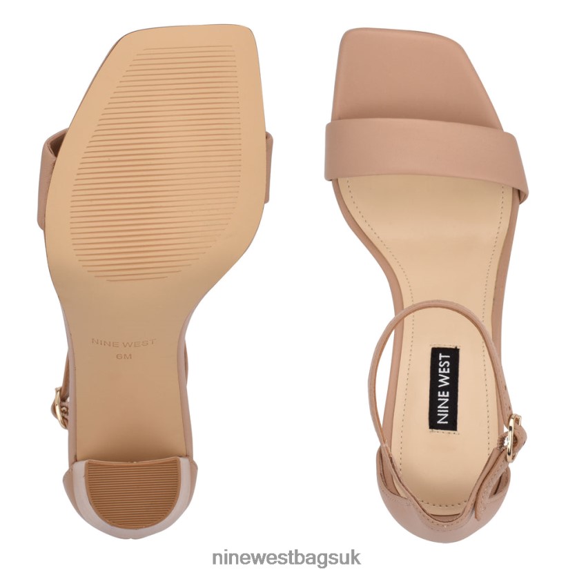 Nine West Marrie Ankle Strap Sandals RFX40B492 - Nine West Bags UK Nude Leather