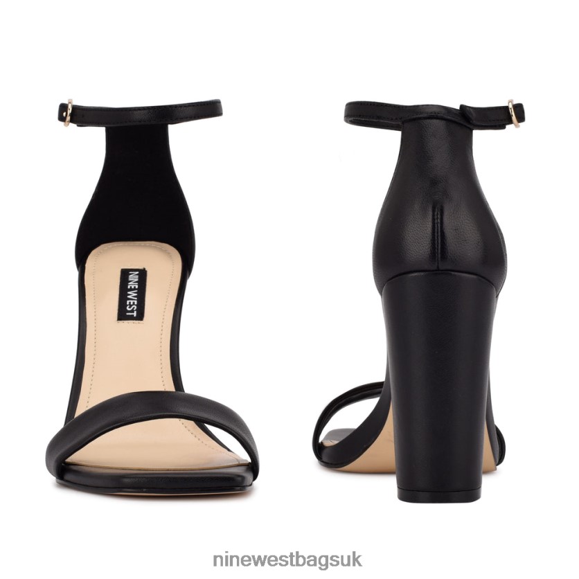 Nine West Marrie Ankle Strap Sandals RFX40B493 - Nine West UK Black Leather