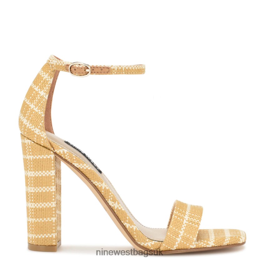 Nine West Marrie Woven Ankle Strap Sandals RFX40B423 - Nine West UK Sale Natural