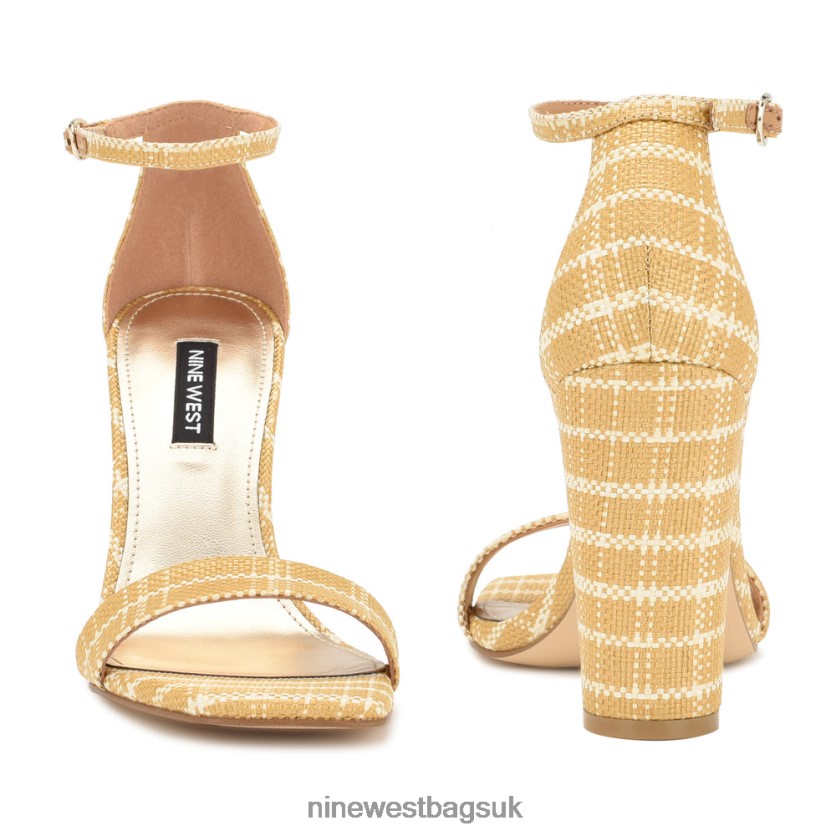 Nine West Marrie Woven Ankle Strap Sandals RFX40B423 - Nine West UK Sale Natural