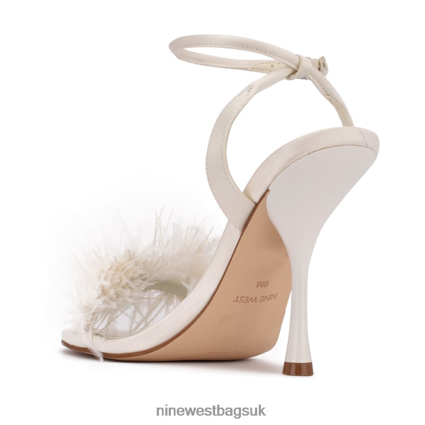 Nine West Milano Heeled Sandals RFX40B1753 - Nine West UK Ivory Satin