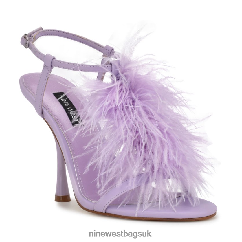 Nine West Million Ankle Strap Heeled Sandals RFX40B1750 - Nine West Sandals UK Light Purple