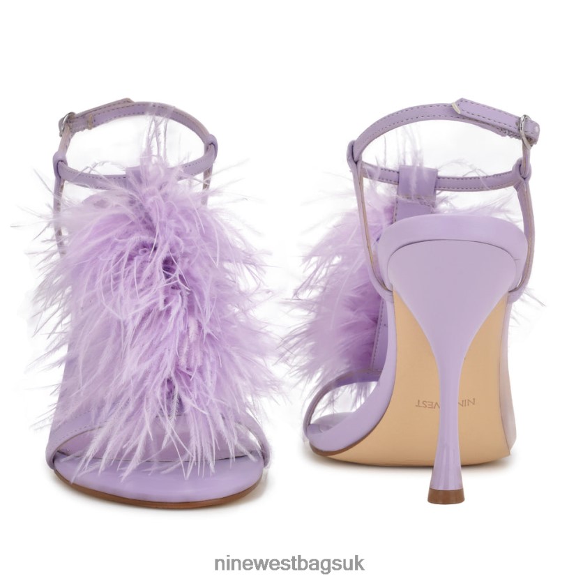 Nine West Million Ankle Strap Heeled Sandals RFX40B1750 - Nine West Sandals UK Light Purple