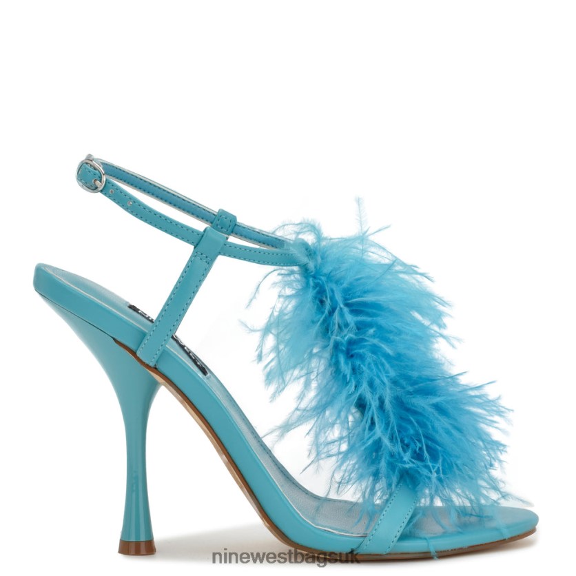 Nine West Million Ankle Strap Heeled Sandals RFX40B284 - Nine West Bags UK Teal