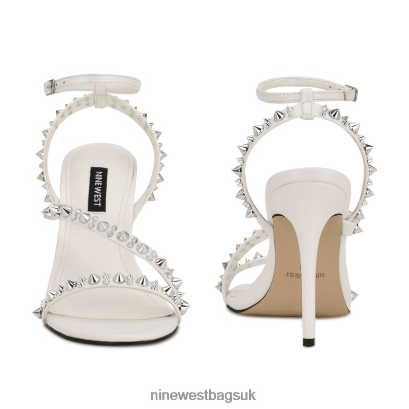 Nine West Mitz Ankle Strap Sandals RFX40B2050 - Nine West Sandals UK White