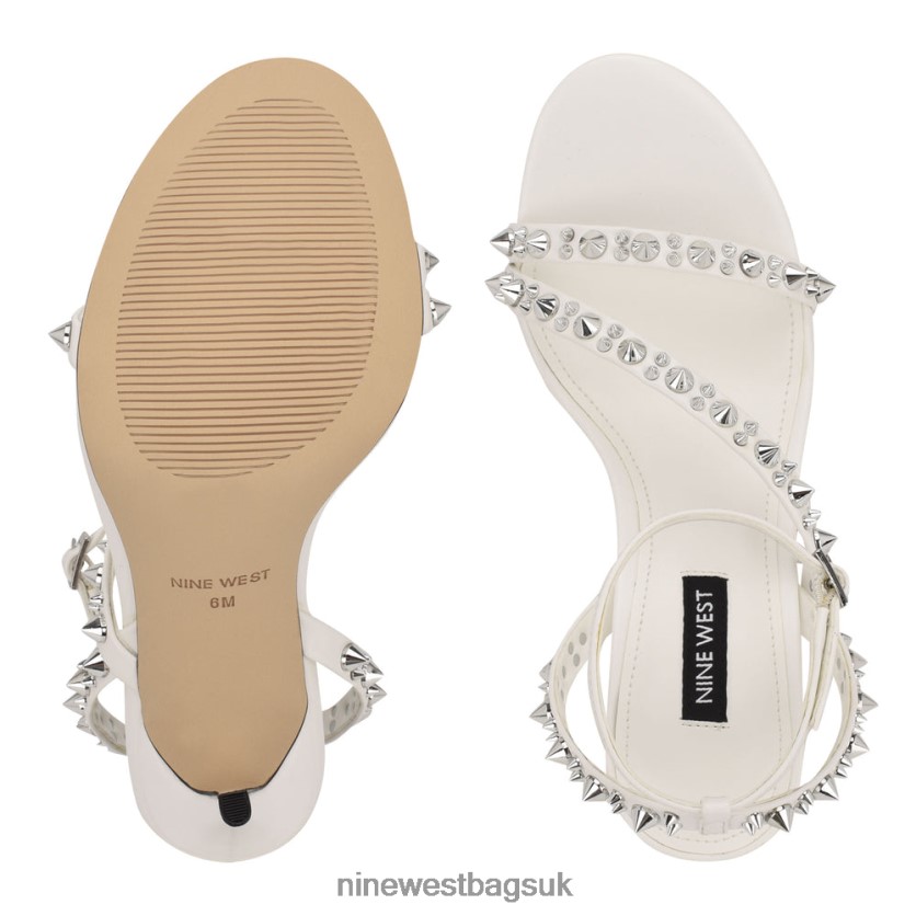 Nine West Mitz Ankle Strap Sandals RFX40B625 - Nine West UK White