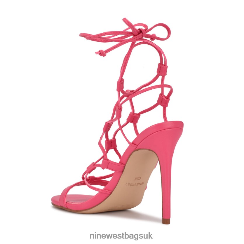 Nine West Mix Ankle Wrap Sandals RFX40B2029 - Nine West UK Wow Pink