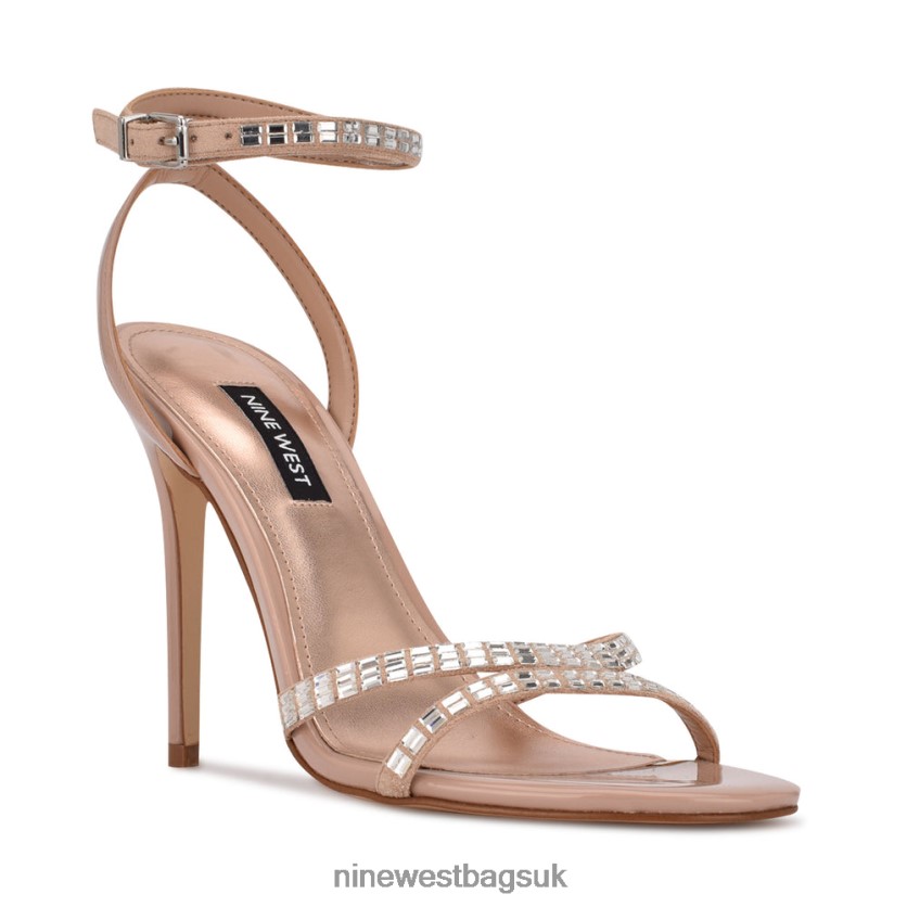 Nine West Mona Ankle Strap Sandals RFX40B557 - Nine West UK Barely Nude Suede