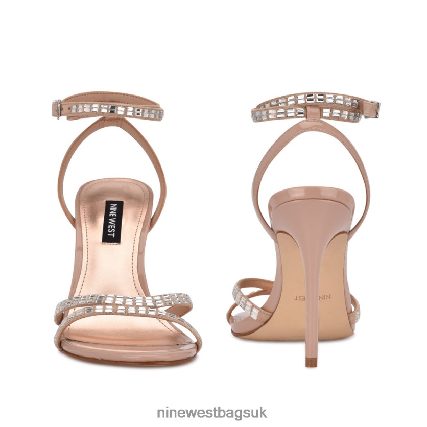 Nine West Mona Ankle Strap Sandals RFX40B557 - Nine West UK Barely Nude Suede