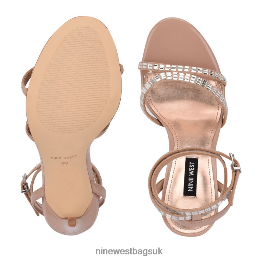 Nine West Mona Ankle Strap Sandals RFX40B557 - Nine West UK Barely Nude Suede