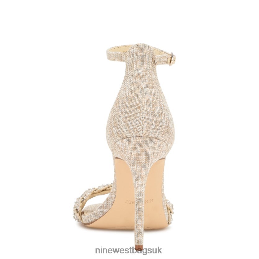 Nine West Morelov Heeled Sandals RFX40B1704 - Nine West Bags UK Natural Crystal