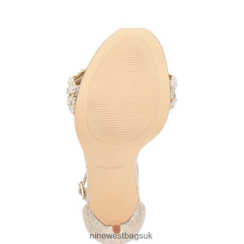 Nine West Morelov Heeled Sandals RFX40B1704 - Nine West Bags UK Natural Crystal