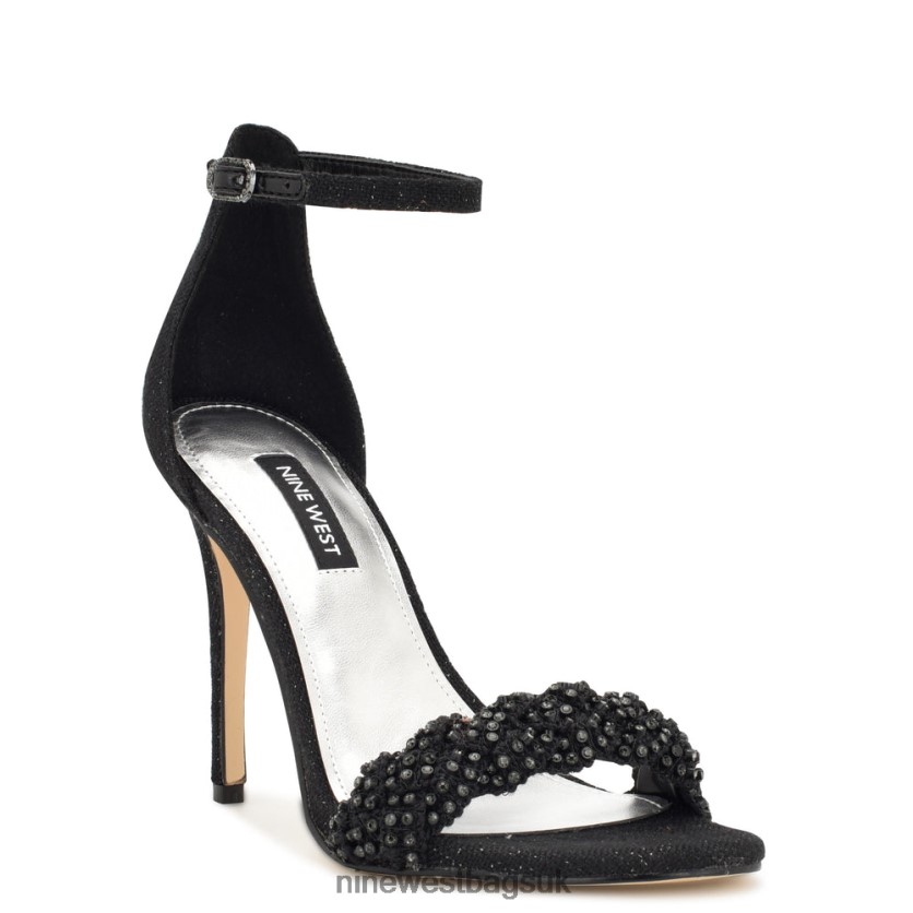 Nine West Morelov Heeled Sandals RFX40B1705 - Nine West UK Black Crystal