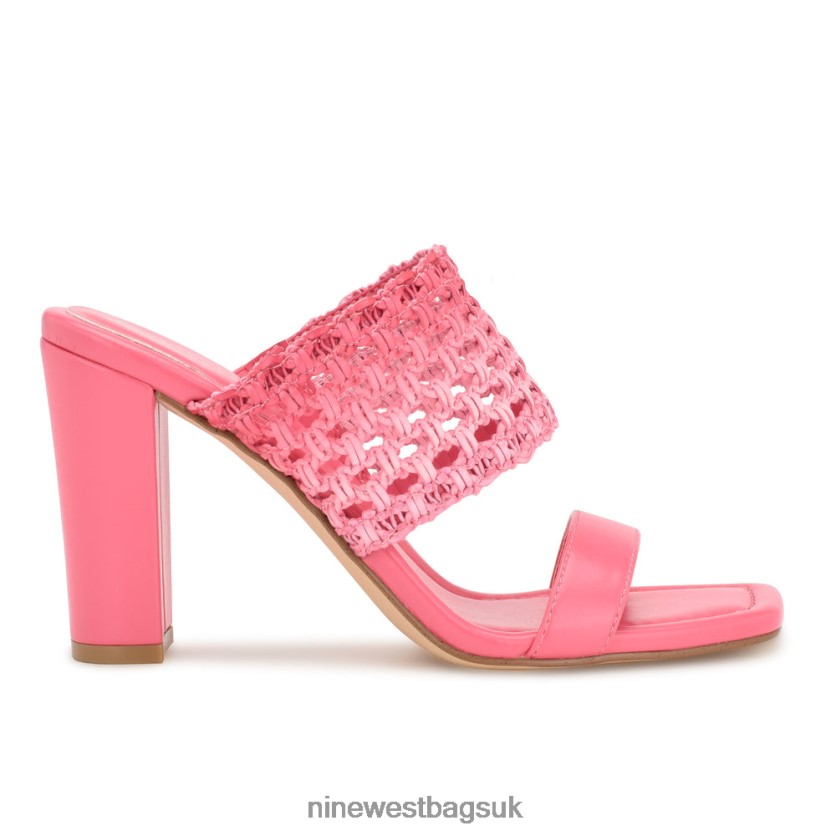 Nine West Mylas Heeled Slide Sandals RFX40B136 - Nine West Bags UK Pink Ombre