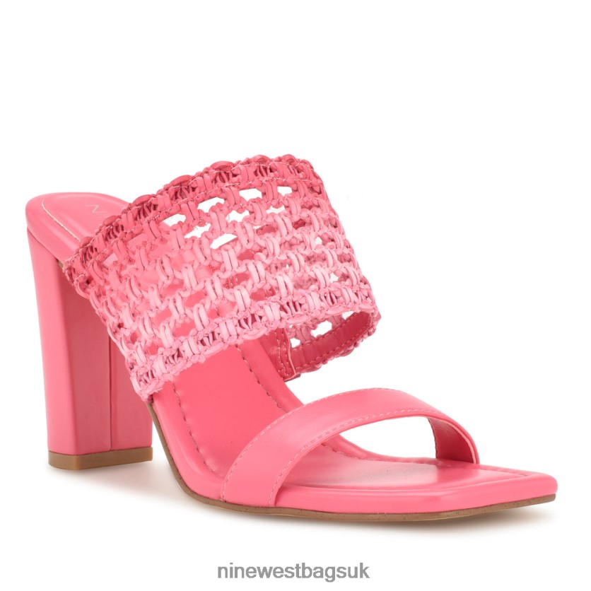 Nine West Mylas Heeled Slide Sandals RFX40B136 - Nine West Bags UK Pink Ombre