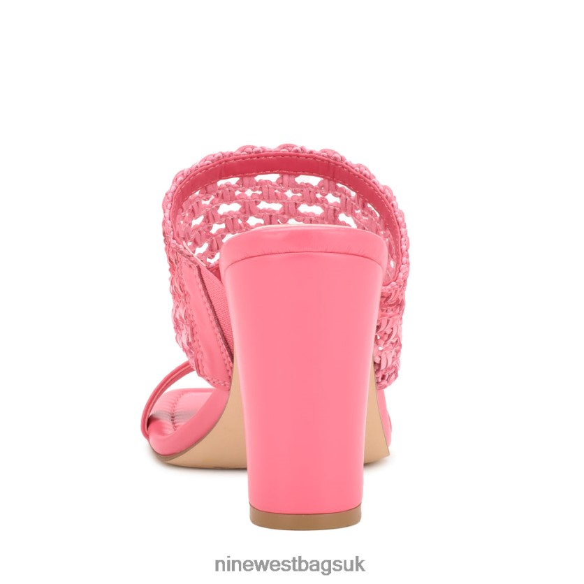 Nine West Mylas Heeled Slide Sandals RFX40B136 - Nine West Bags UK Pink Ombre