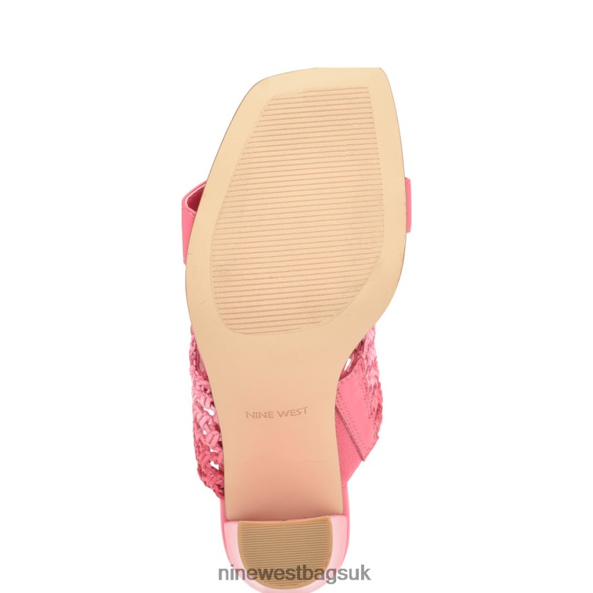 Nine West Mylas Heeled Slide Sandals RFX40B136 - Nine West Bags UK Pink Ombre