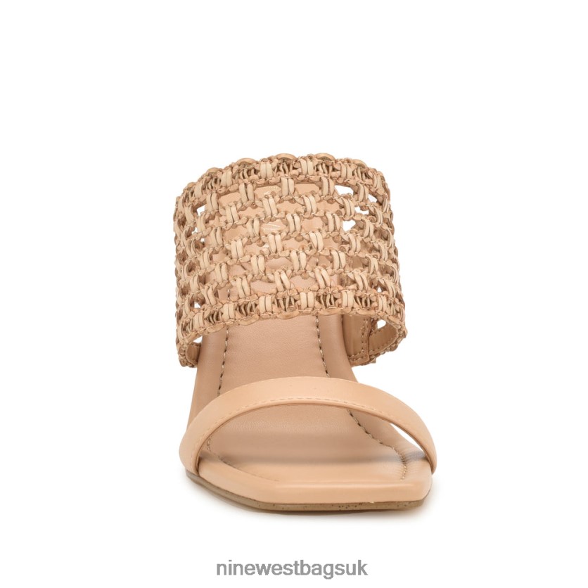 Nine West Mylas Heeled Slide Sandals RFX40B148 - Nine West Bags UK Light Natural