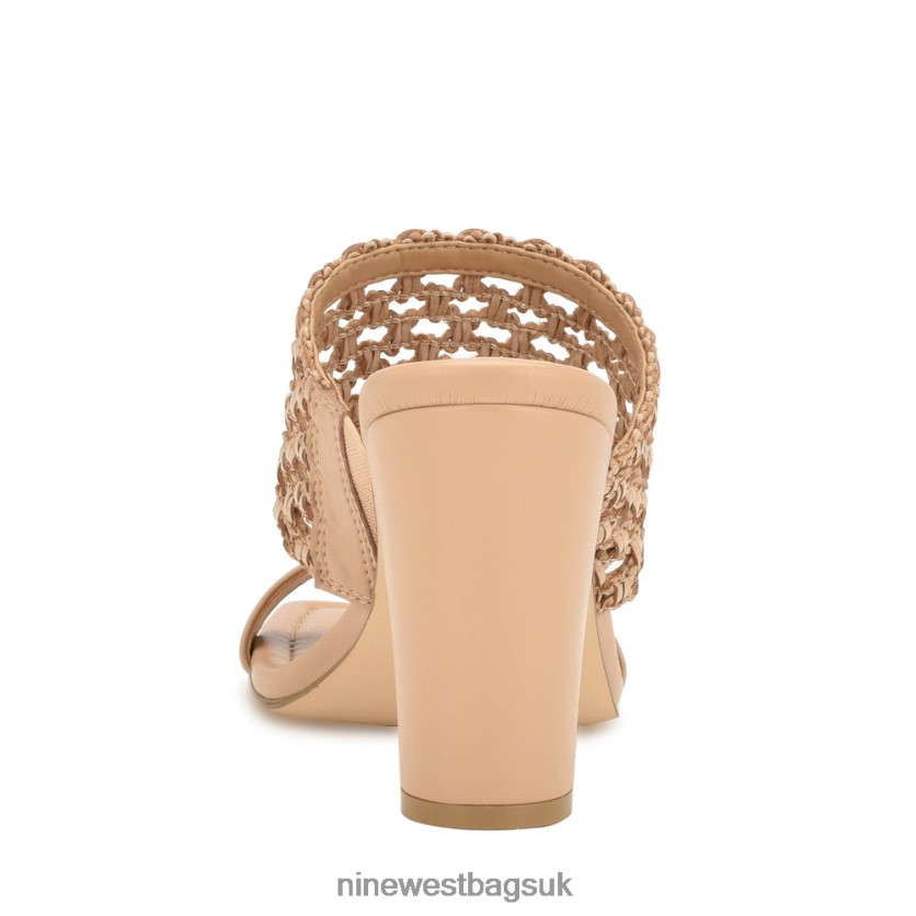 Nine West Mylas Heeled Slide Sandals RFX40B148 - Nine West Bags UK Light Natural