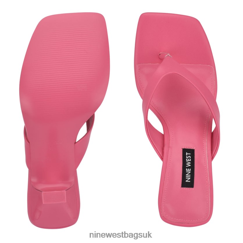 Nine West Nest Heeled Thong Sandals RFX40B605 - Nine West UK Wow Pink