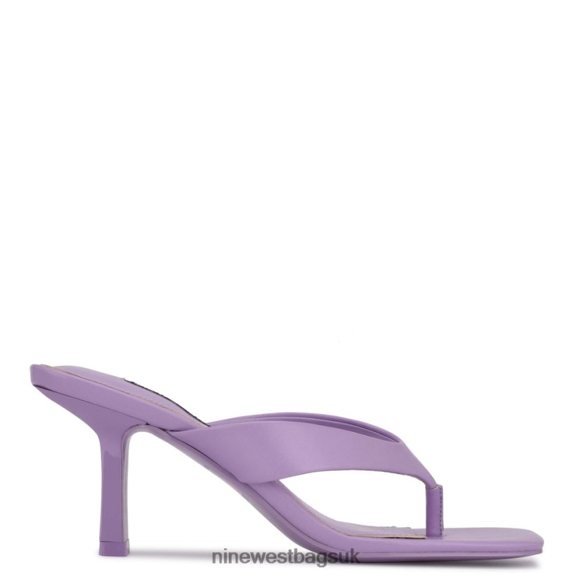 Nine West Nest Heeled Thong Sandals RFX40B608 - Nine West Bags UK Dark Lilac