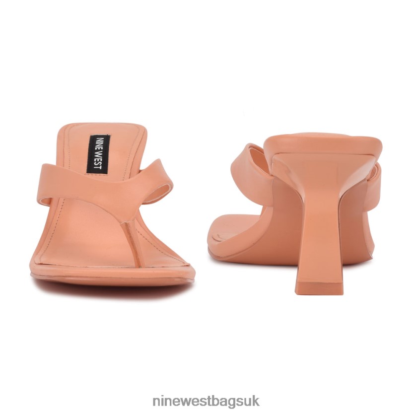 Nine West Nest Heeled Thong Sandals RFX40B609 - Nine West UK Creamsicle
