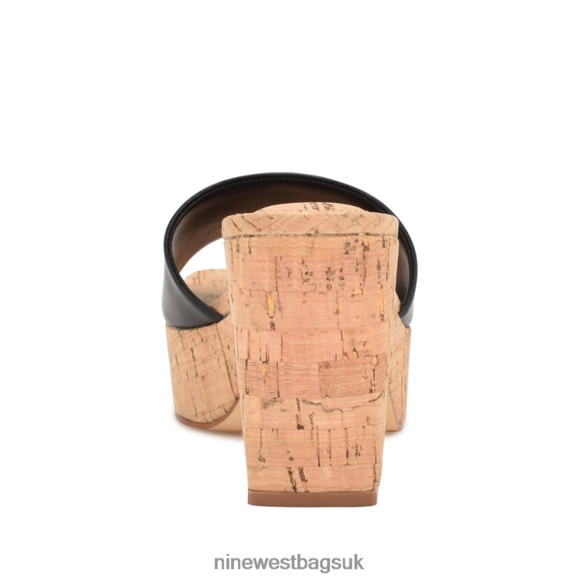 Nine West Oklee Platform Slide Sandals RFX40B207 - Nine West UK Sale Jet Black