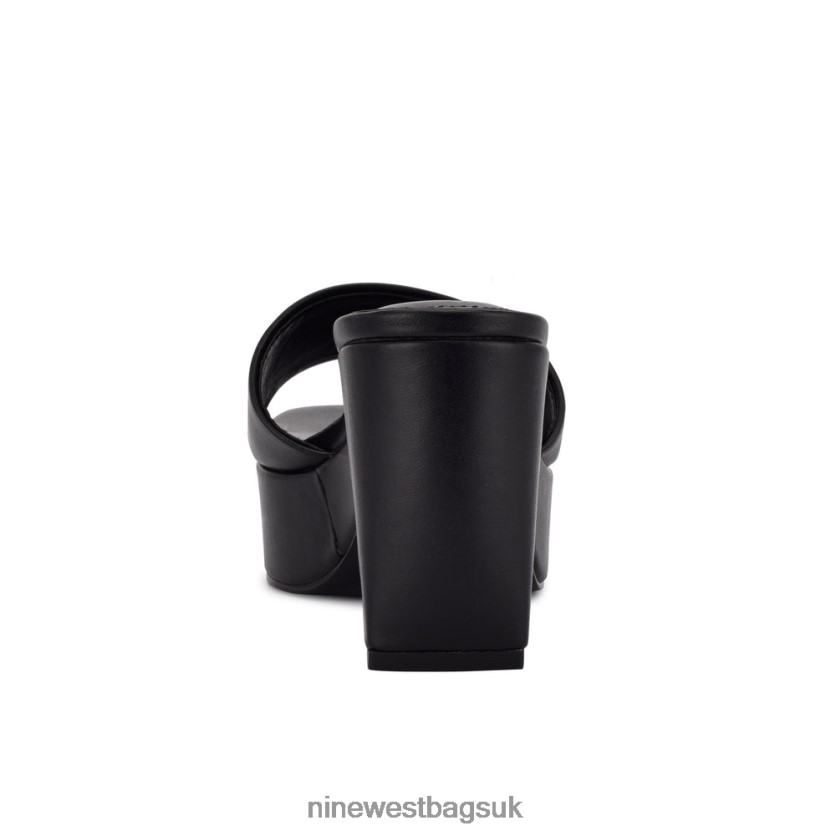 Nine West Oklee Platform Slide Sandals RFX40B208 - Nine West Bags UK Black