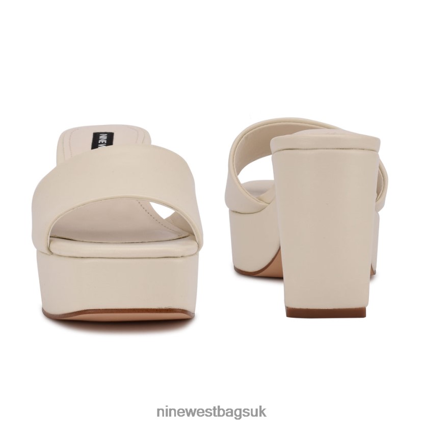 Nine West Oklee Platform Slide Sandals RFX40B601 - Nine West UK Chic Cream