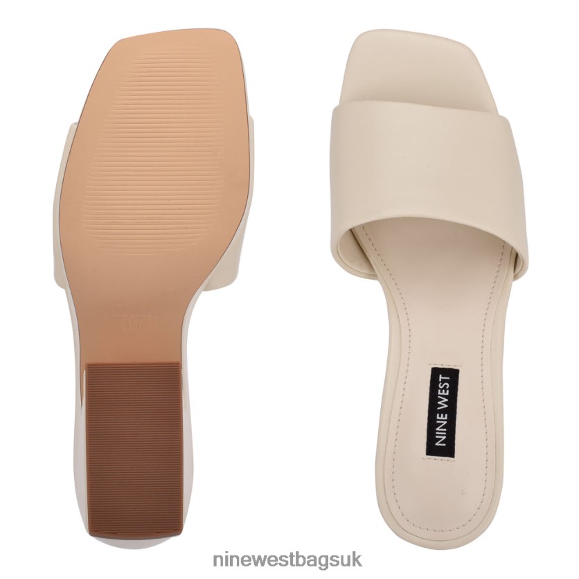 Nine West Oklee Platform Slide Sandals RFX40B601 - Nine West UK Chic Cream