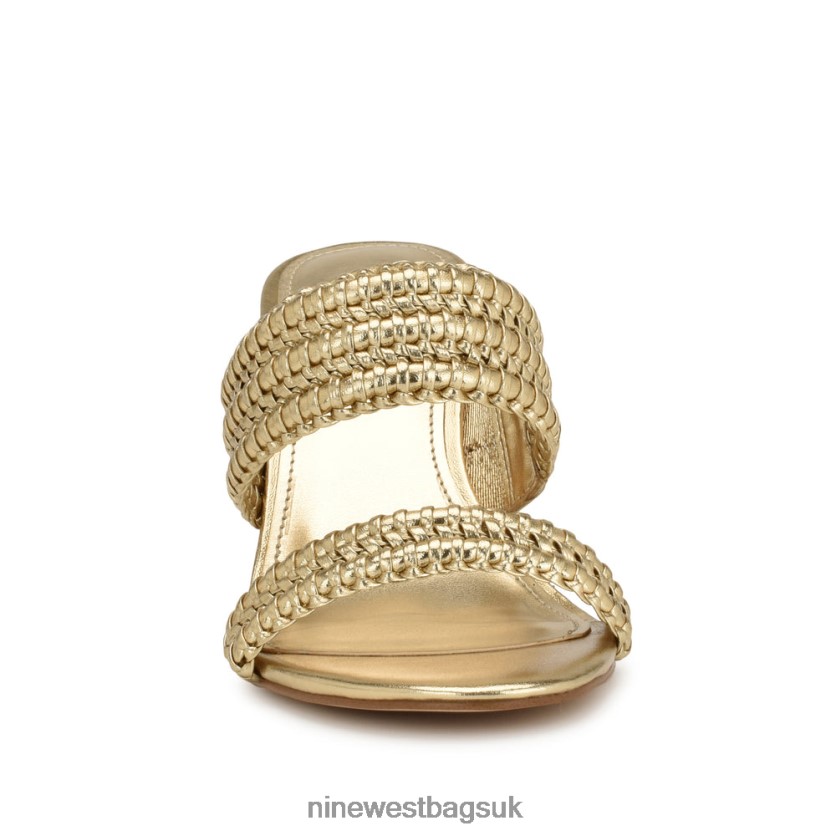 Nine West Pause Heeled Slide Sandals RFX40B132 - Nine West Bags UK Platino