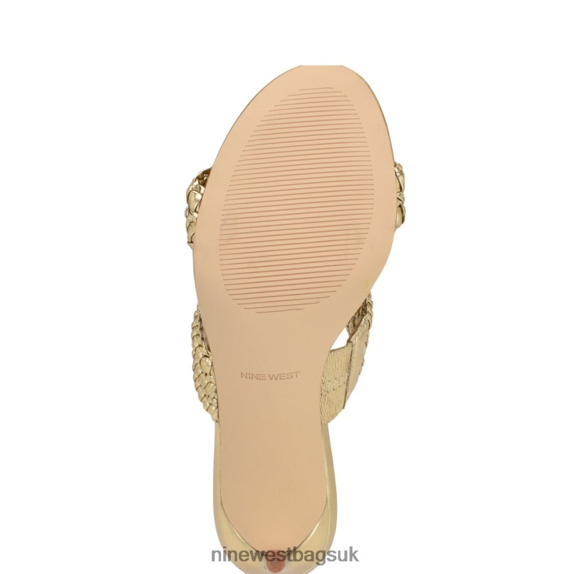 Nine West Pause Heeled Slide Sandals RFX40B132 - Nine West Bags UK Platino