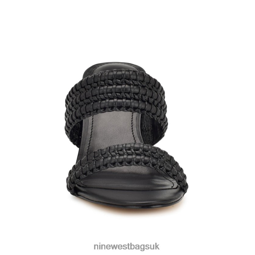 Nine West Pause Heeled Slide Sandals RFX40B135 - Nine West UK Sale Black