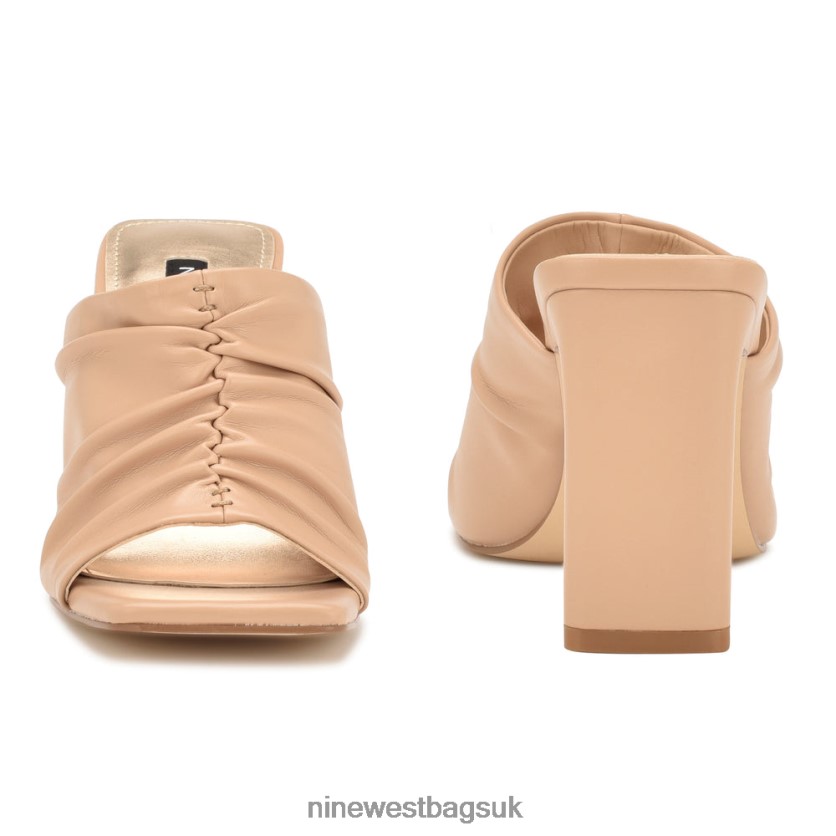 Nine West Peary Heeled Slide Sandals RFX40B319 - Nine West UK Sale Warm Blush