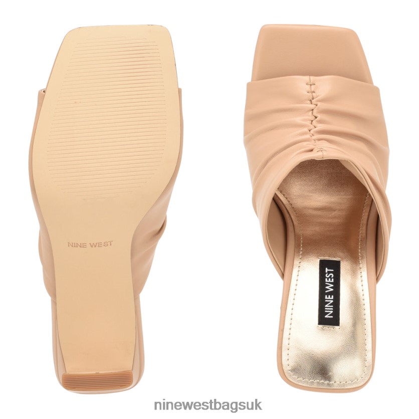Nine West Peary Heeled Slide Sandals RFX40B319 - Nine West UK Sale Warm Blush