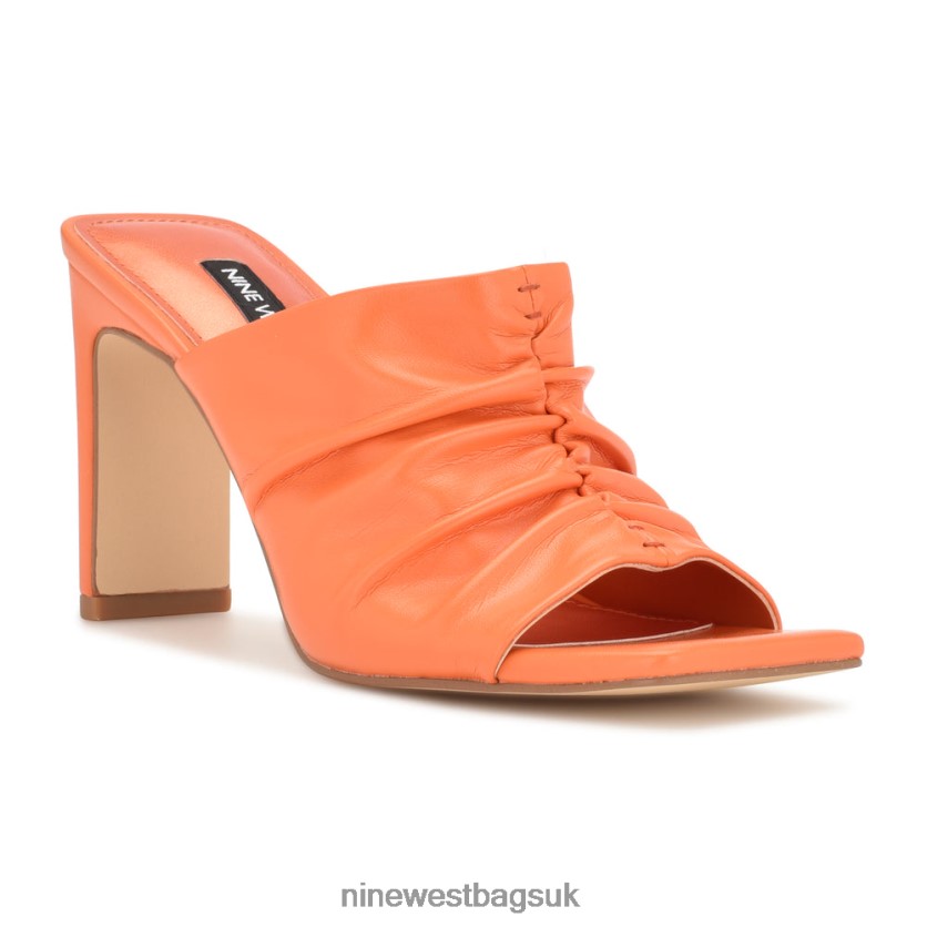 Nine West Peary Heeled Slide Sandals RFX40B320 - Nine West Bags UK Orange