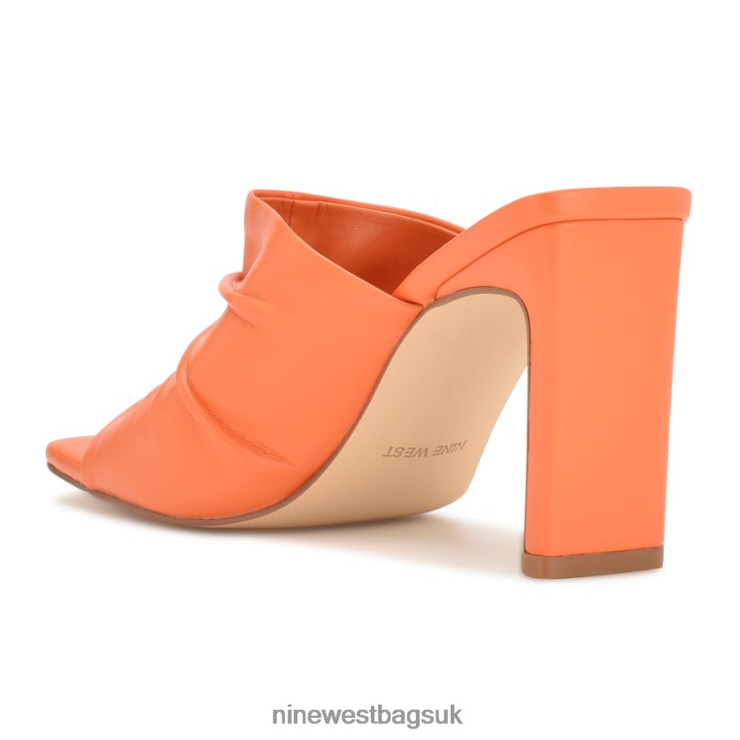 Nine West Peary Heeled Slide Sandals RFX40B320 - Nine West Bags UK Orange