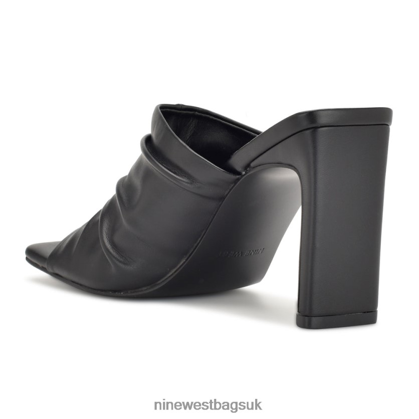 Nine West Peary Heeled Slide Sandals RFX40B321 - Nine West UK Black