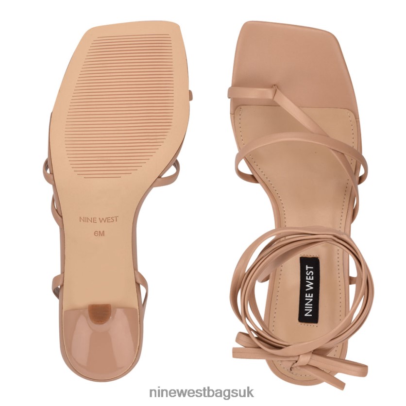 Nine West Pina Ankle Wrap Heeled Sandals RFX40B1979 - Nine West UK Sale Warm Blush