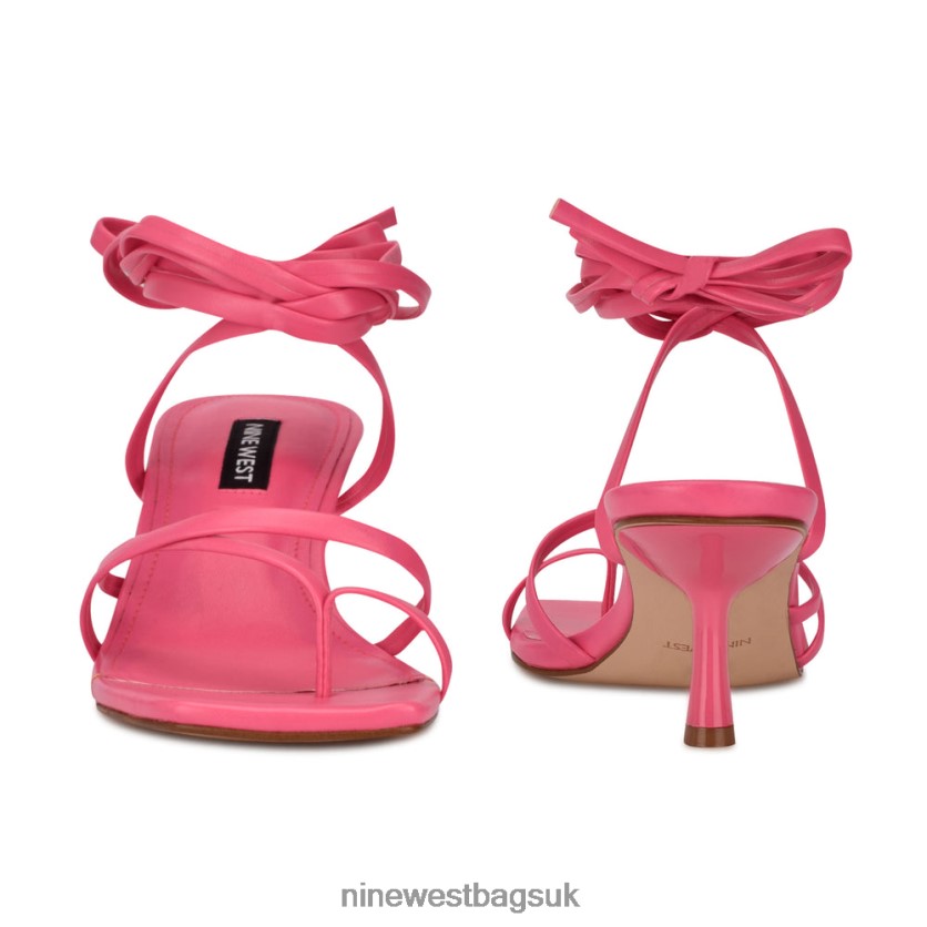Nine West Pina Ankle Wrap Heeled Sandals RFX40B567 - Nine West UK Sale Wow Pink