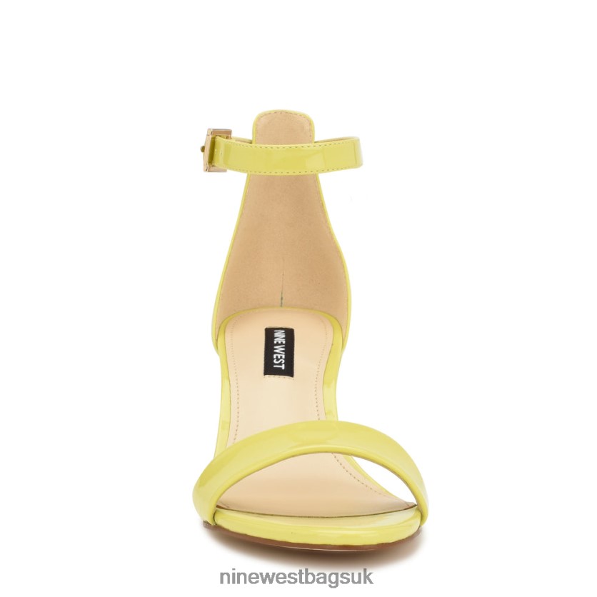 Nine West Pruce Ankle Strap Block Heel Sandals RFX40B181 - Nine West UK Lime Patent