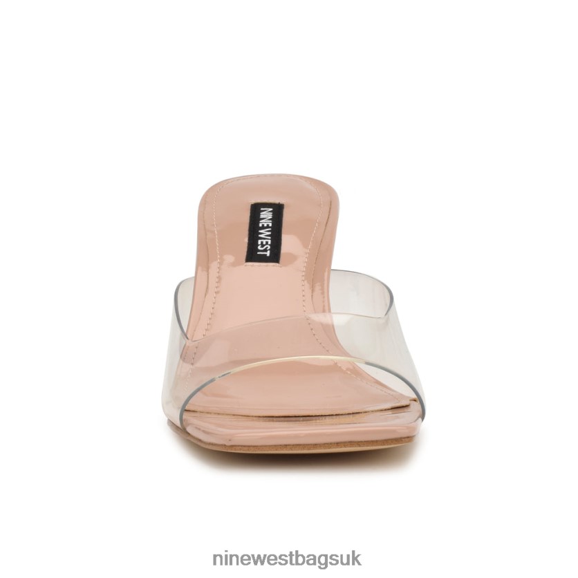 Nine West Raylen Heeled Slide Sandals RFX40B172 - Nine West Bags UK Barely Nude Clear