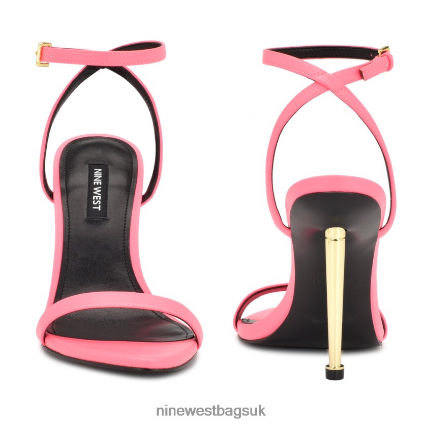 Nine West Reina Ankle Strap Sandals RFX40B229 - Nine West UK Neon Pink