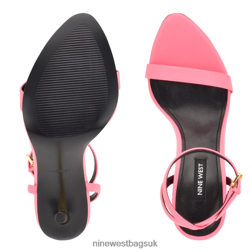Nine West Reina Ankle Strap Sandals RFX40B229 - Nine West UK Neon Pink
