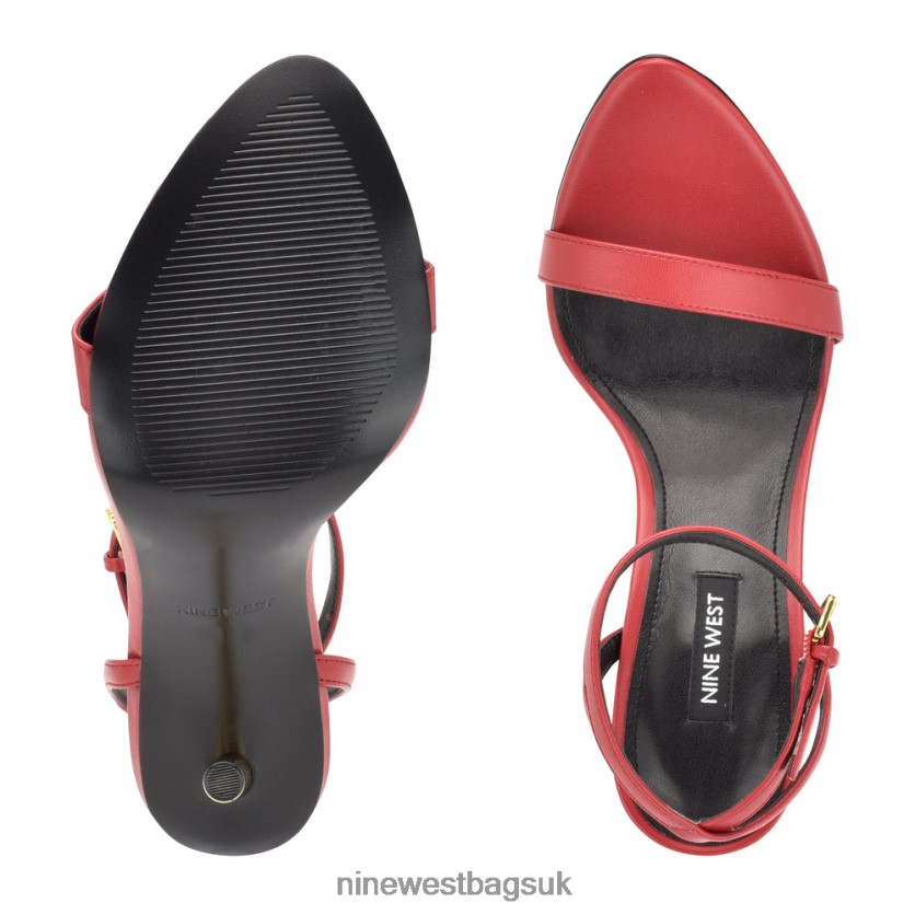 Nine West Reina Ankle Strap Sandals RFX40B389 - Nine West UK Red